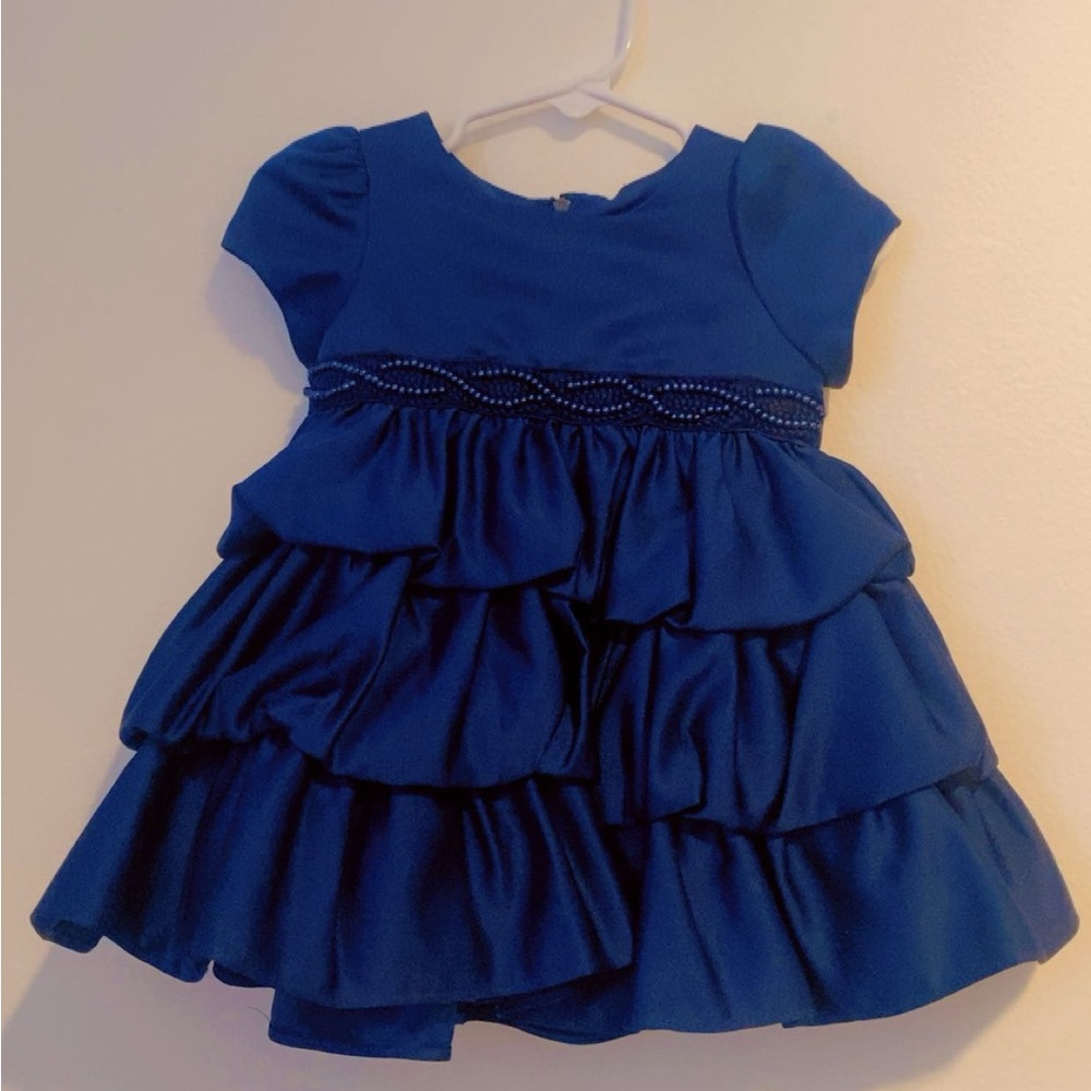 Blue Ruffled Kids Dress